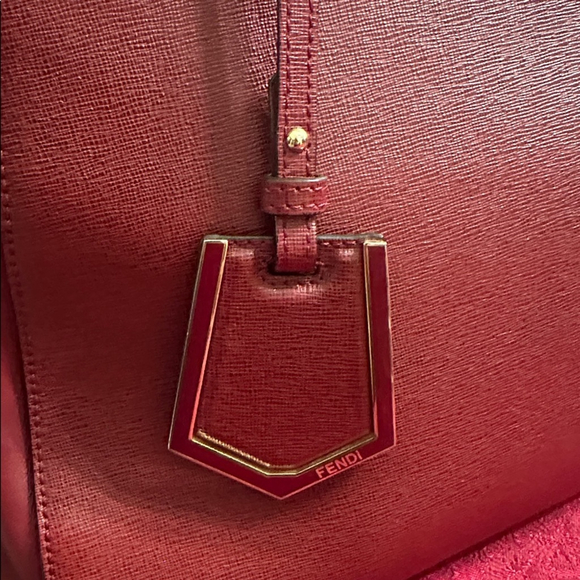 Fendi Burgundy Leather 2Jours Tote W/ Shoulder Strap - Picture 2 of 7